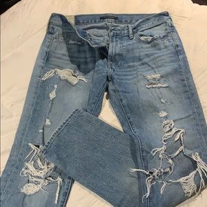Abercrombie Ripped Up Skinny Jeans.